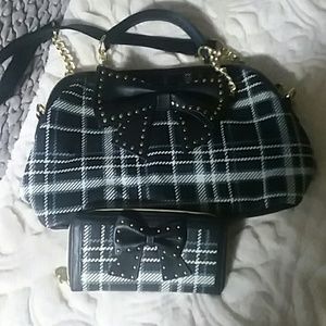 Betsey Johnson Purse Rad is Plaid NWOT